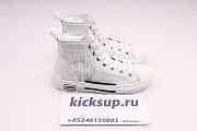 D10r B23 High-Top Sneaker White D10r Oblique Canvas Technical Fabric Sneakers - 4