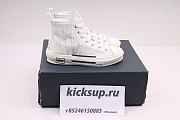 D10r B23 High-Top Sneaker White D10r Oblique Canvas Technical Fabric Sneakers - 1