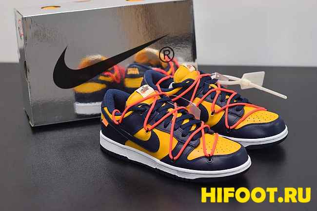 Nike Dunk Low Off-White University Gold Midnight Navy  CT0856700 - 1