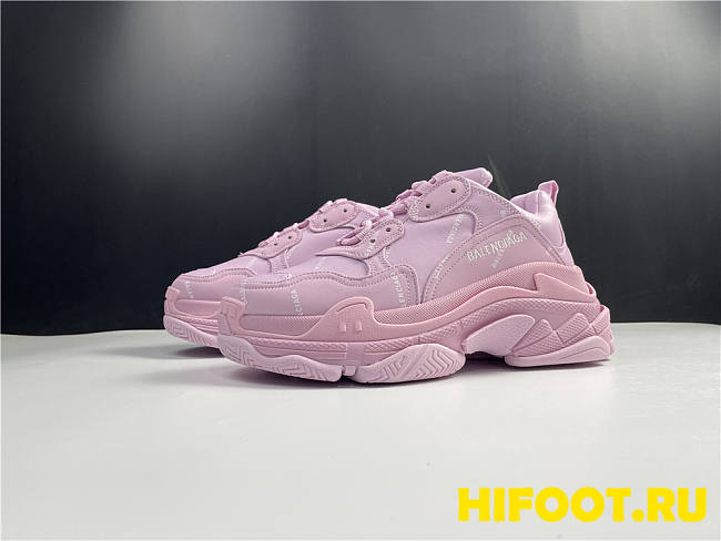 Ba1enc1aga Wmns Triple S Sneaker Allover Logo - Pink 524039 W2FA1 5090 - 1