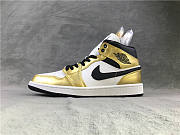 Nike Air Jordan 1 Mid Metallic Gold Black White DC1419-700 - 4