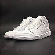 Nike Air Jordan 1 Mid Triple White (2018) 554724-109 - 5