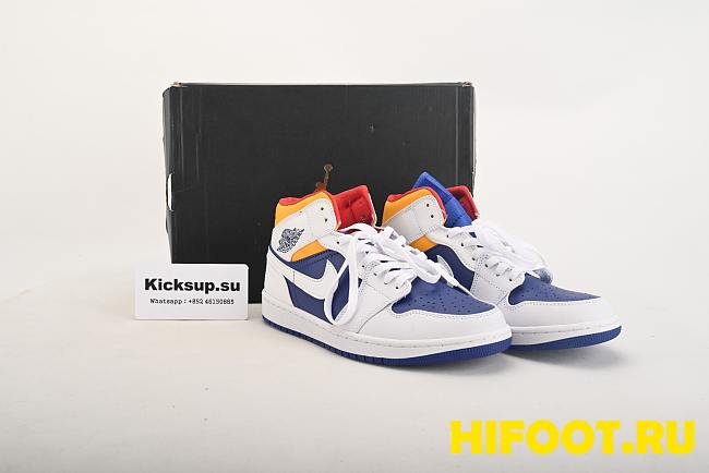 Jordan 1 Mid Royal Blue Laser Orange 554724-131 - 1