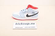 Nike Air Jordan 1 Mid Half Blue Polka Dot Swoosh (GS) 555112-400 - 2