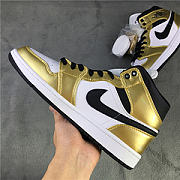 Nike Air Jordan 1 Mid Metallic Gold Black White DC1419-700 - 3